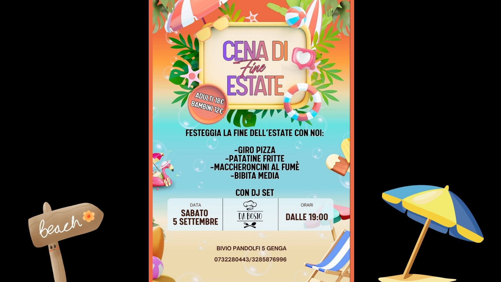 Sei invitato al party di fine estate 